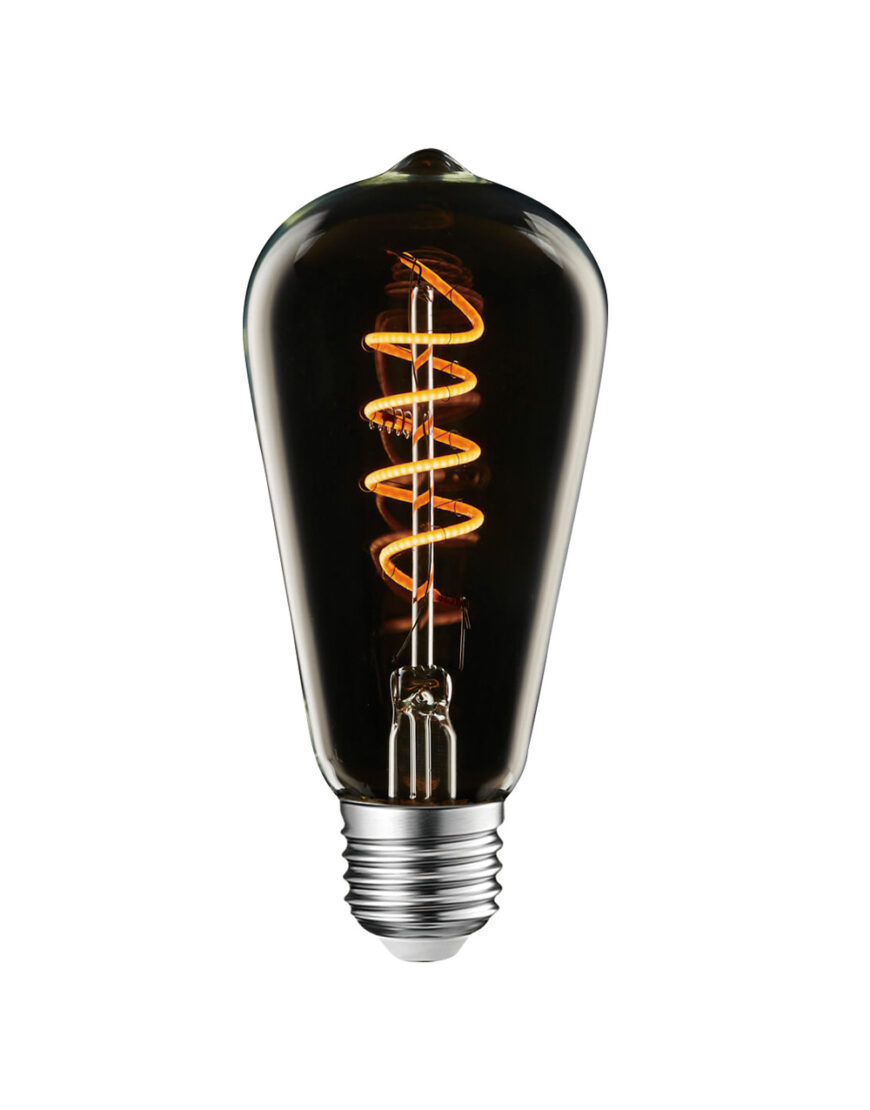 ΛΑΜΠΑ LED SPIRAL FILAMENT ΤΙΤΑΝΙΟ ST64 4W E27 1800K/DEC 220-240V 200lm 360° DIMMABLE UNIVRSE - 1-U007245