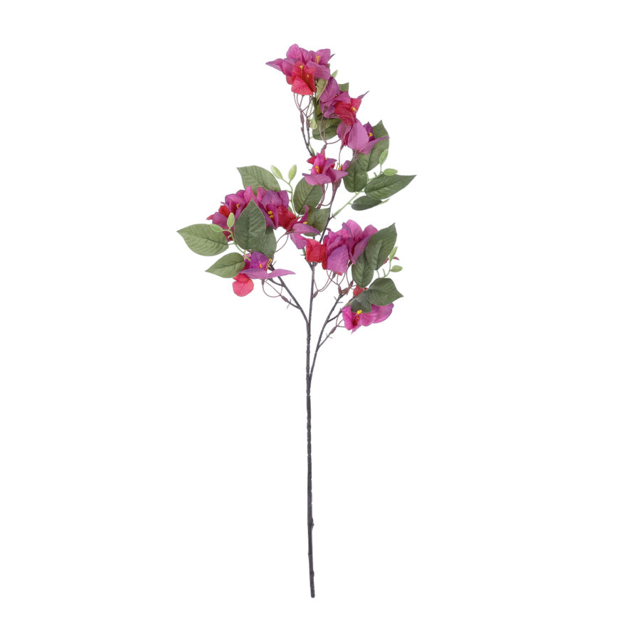 GloboStar® Artificial Garden BOUGAUVILLEA BRANCH 20644 Τεχνητό Διακοσμητικό Κλαδί Μπουκανβίλιας Φουξ Y80cm