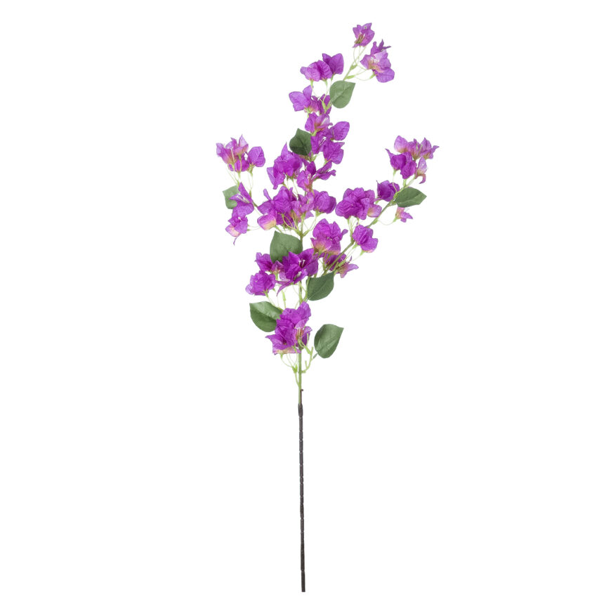 GloboStar® Artificial Garden BOUGAUVILLEA BRANCH 20650 Τεχνητό Διακοσμητικό Κλαδί Μπουκανβίλιας Μωβ Y115cm