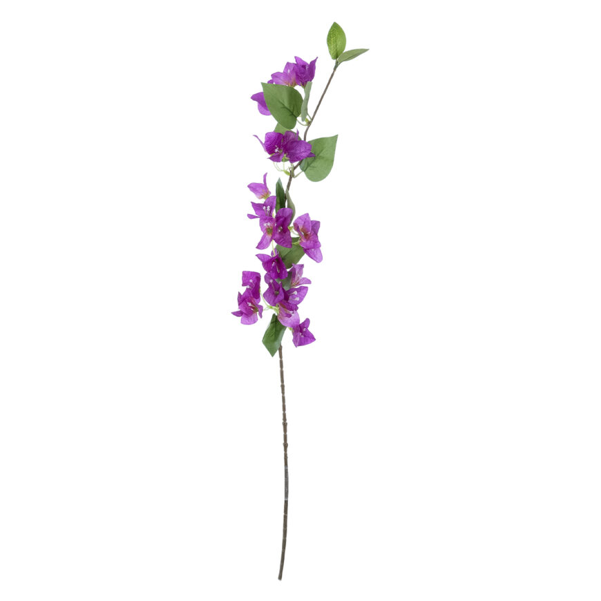 GloboStar® Artificial Garden BOUGAUVILLEA BRANCH 20654 Τεχνητό Διακοσμητικό Κλαδί Μπουκανβίλιας Μωβ Y80cm