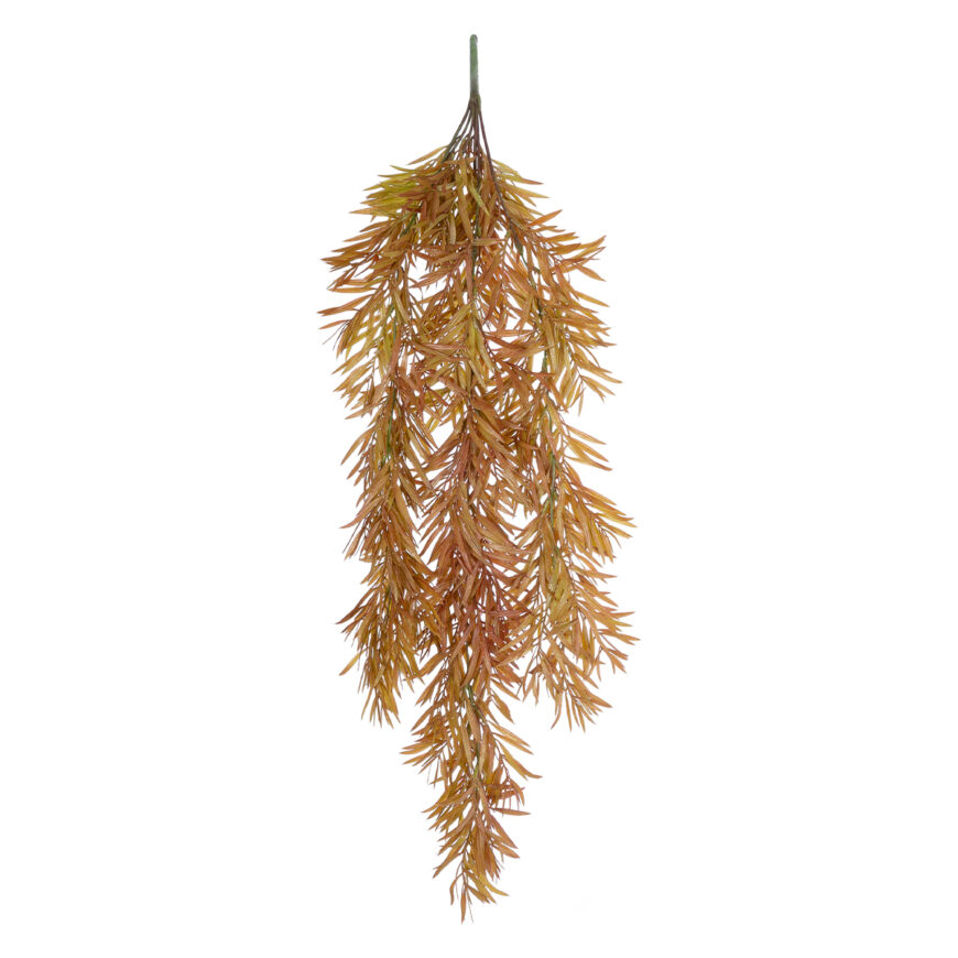 GloboStar® Artificial Garden HANGING BARLEY 20856 Τεχνητό Διακοσμητικό Κρεμαστό Φυτό Κριθάρι Μ26 x Π15 x Υ81cm