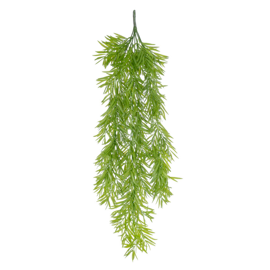 GloboStar® Artificial Garden HANGING BARLEY 20857 Τεχνητό Διακοσμητικό Κρεμαστό Φυτό Κριθάρι Μ26 x Π15 x Υ81cm