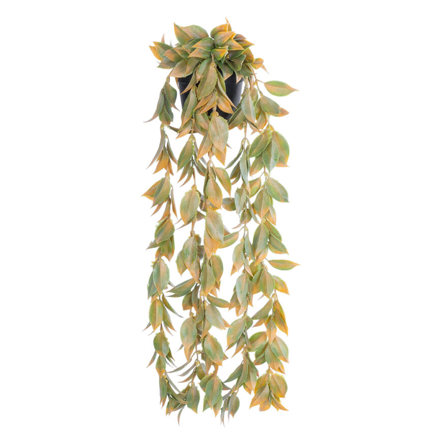 GloboStar® Artificial Garden HANGING POMELO LEAF 20871 - Τεχνητό Κρεμαστό Διακοσμητικό Φυτό Φύλλο Πομέλο  Φ17 x Y50cm