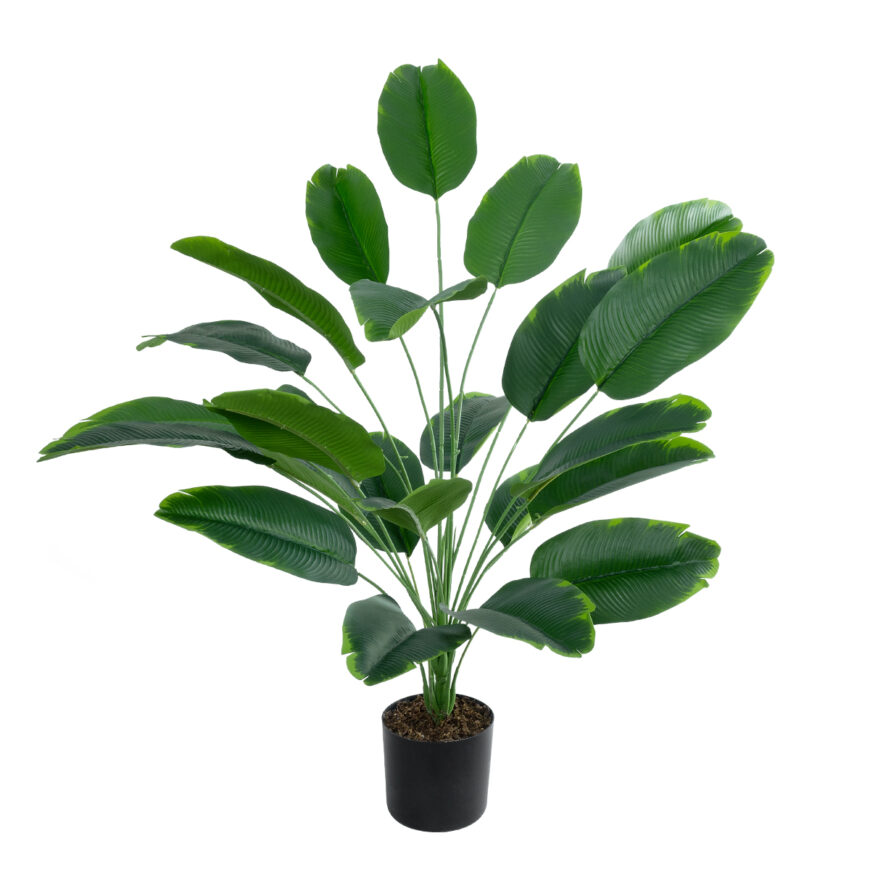 GloboStar® Artificial Garden YOUNG BANANA PLANT 20916 - Διακοσμητικό Φυτό Νεαρή Μπανανιά Φ82 x Υ80cm