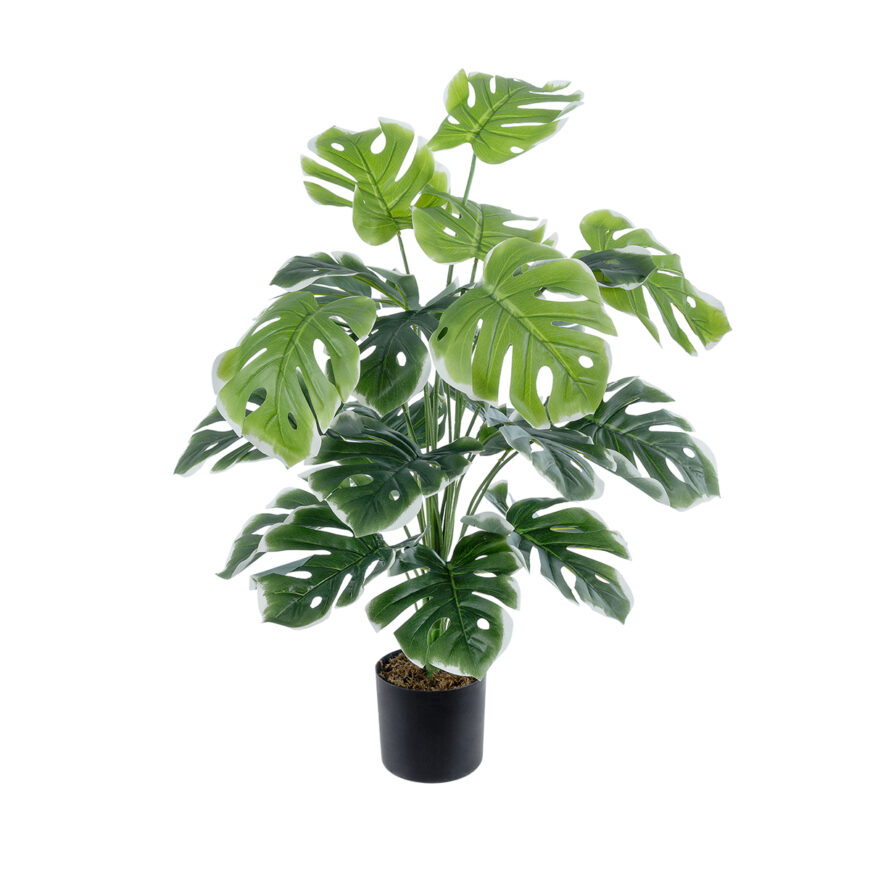 GloboStar® Artificial Garden MONSTERA PLANT 20924 - Διακοσμητικό Φυτό Μονστέρα Φ90 x Υ80cm