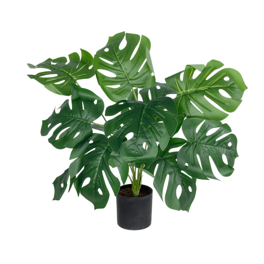 GloboStar® Artificial Garden MONSTERA PLANT 20934 - Διακοσμητικό Φυτό Μονστέρα Φ62 x Υ55cm