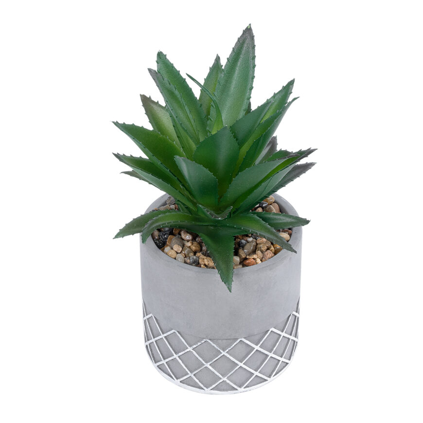 GloboStar® Artificial Garden SUCCULENT ALOE 21096 Διακοσμητικό Φυτό Παχύφυτο Αλόη Υ17cm