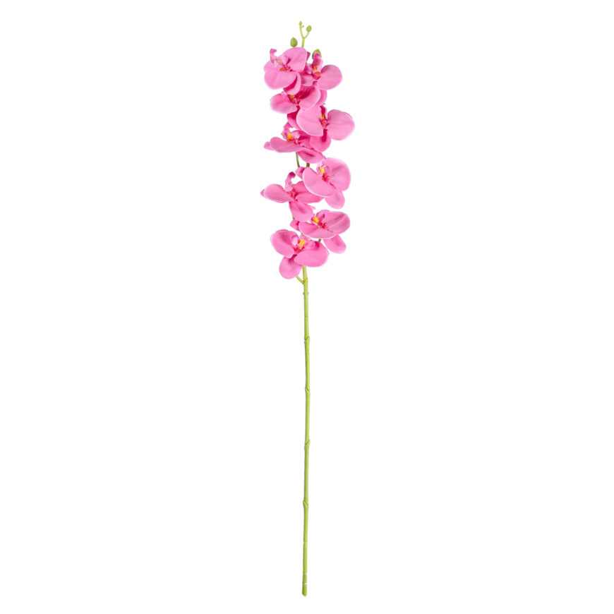 GloboStar® Artificial Garden  PINK ORCHID BRANCH 21131 Τεχνητό Διακοσμητικό Κλαδί Ορχιδέας Y85cm