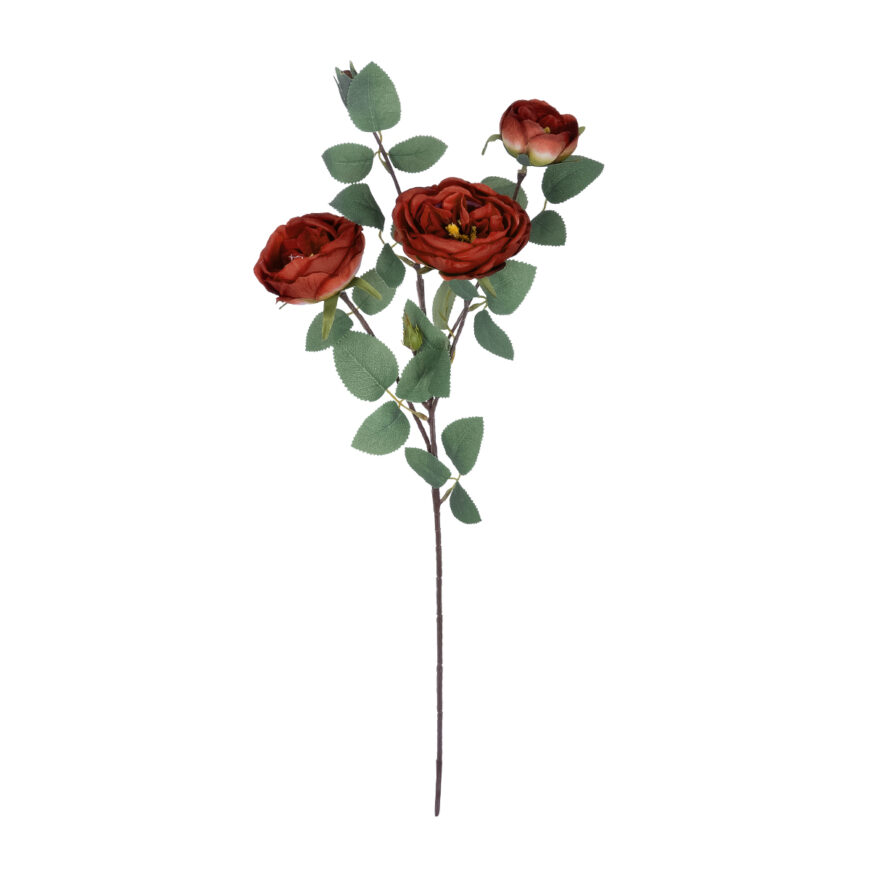 GloboStar® Artificial Garden RED CLIMBING ROSE BRANCH 21182 Τεχνητό Διακοσμητικό Κλαδί Τριαντάφυλλο Κόκκινο Y70cm