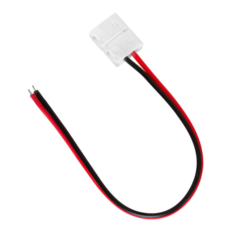 GloboStar® 70728 Μονός Connector 8mm 15cm Για Ταινία LED 4.8 Watt