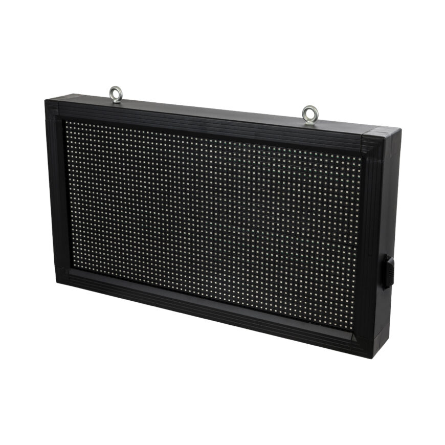 GloboStar® DISPLAY 90327 LED Scrolling Display 64x32cm - Κυλιόμενη Ψηφιακή Πινακίδα / Επιγραφή Μονής Όψης P10 LED SMD AC 220-240V - Λειτουργία μέσω Wi-Fi με Εφαρμογή APP - Αισθήτηρας Θερμοκρασίας και Υγρασίας - Αδιάβροχο IP65 - Μ72 x Π9 x Υ42.5cm - Πράσινο - 1 Χρόνο Εγγύηση