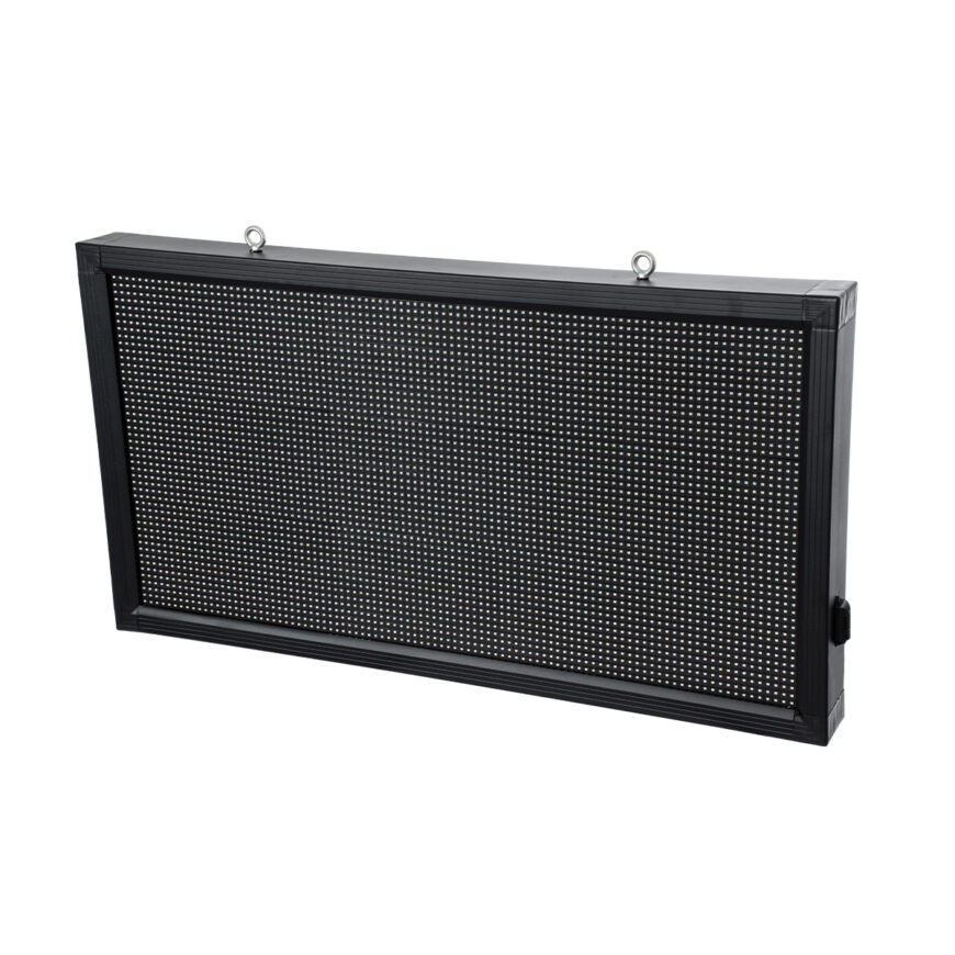 GloboStar® DISPLAY 90296 LED Scrolling Display 96x48cm - Κυλιόμενη Ψηφιακή Πινακίδα / Επιγραφή Μονής Όψης P10 LED SMD AC 220-240V - Λειτουργία μέσω Wi-Fi με Εφαρμογή APP - Αισθήτηρας Θερμοκρασίας και Υγρασίας - Αδιάβροχο IP65 - Μ104 x Π9 x Υ56cm - Κόκκινο - 1 Χρόνο Εγγύηση