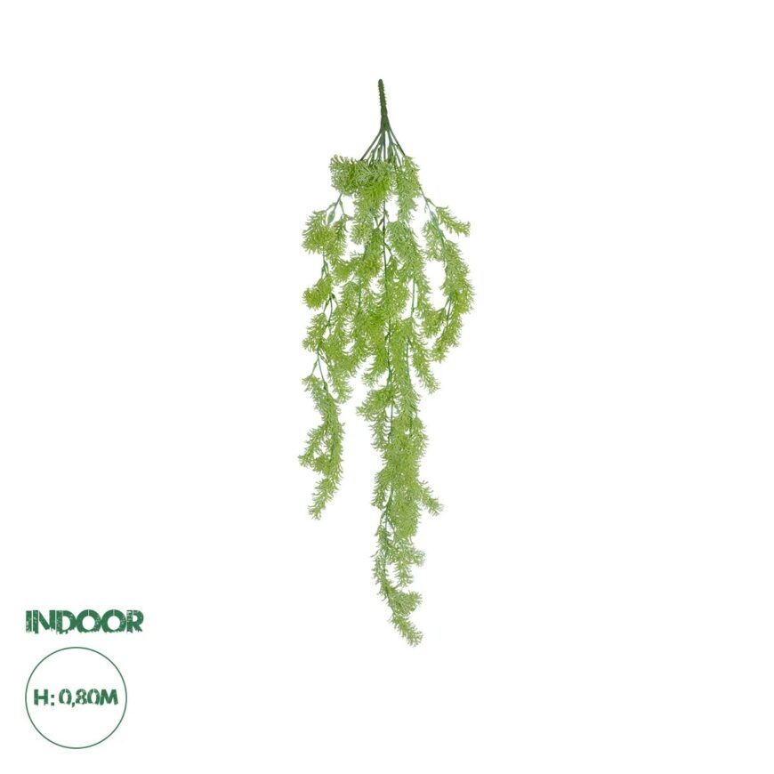 GloboStar® Artificial Garden HANGING CYPRESS 20821 Τεχνητό Διακοσμητικό Κρεμαστό Φυτό Κυπαρίσσι Μ25 x Π15 x Υ80cm