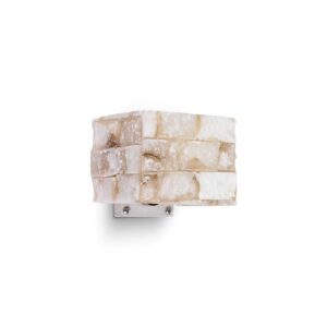 IDEAL LUX Απλίκα Τοίχου CARRARA 1xG9 Μπεζ Χρώματος  – 000619