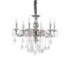 IDEAL LUX Κρεμαστό Φωτιστικό IMPERO 6xE14 Ασημί Χρώματος – 002408
