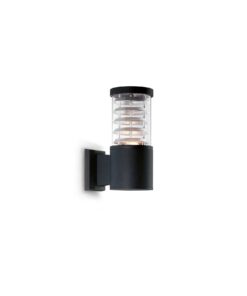 IDEAL LUX Απλίκα Τοίχου TRONCO 1xE27 IP44 Μαύρου Χρώματος  – 004716