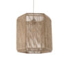 GloboStar® CAYMAN 00519 Boho Κρεμαστό Φωτιστικό Οροφής Μονόφωτο 1 x E27 AC220-240V IP20 – Φ40 x Υ40cm – Μπεζ Λεπτό Σχοινί Τριχιά Πλέγμα – 5 Χρόνια Εγγύηση