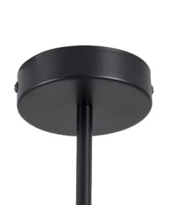 GloboStar® KATIE 00538 Μοντέρνο Φωτιστικό Οροφής Μονόφωτο Μαύρο – Χρυσό Μεταλλικό Καμπάνα Φ30 x Υ120cm