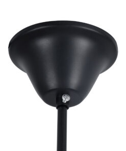 GloboStar® PENNSYLVANIA 00541 Vintage Κρεμαστό Φωτιστικό Οροφής Πολύφωτο 6 x E14 Μαύρο Μεταλλικό Πολυέλαιος με Μπεζ Σχοινί Φ64 x Y63cm