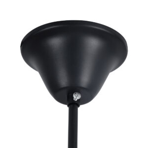 GloboStar® PENNSYLVANIA 00541 Vintage Κρεμαστό Φωτιστικό Οροφής Πολύφωτο 6 x E14 Μαύρο Μεταλλικό Πολυέλαιος με Μπεζ Σχοινί Φ64 x Y63cm