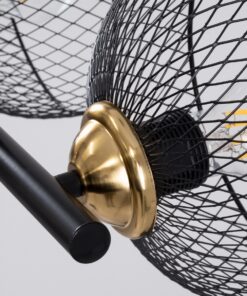 GloboStar® VERONA 00586 Μοντέρνο Κρεμαστό Φωτιστικό Οροφής Τρίφωτο 3 x E27 Μαύρο Μεταλλικό Πλέγμα Μ50 x Π28 x Υ20cm