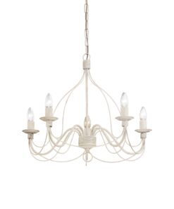 IDEAL LUX Κρεμαστό Φωτιστικό CORTE 5xE14 Λευκού Χρώματος – 005881