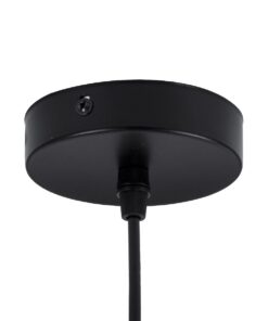 GloboStar® HAMBURG 00589 Μοντέρνο Κρεμαστό Φωτιστικό Οροφής Μονόφωτο 1 x G9 Μαύρο Μεταλλικό Γυάλινο Μπάλα Μ20 x Π15 x Υ40cm