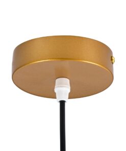 GloboStar® HAMBURG 00590 Μοντέρνο Κρεμαστό Φωτιστικό Οροφής Μονόφωτο 1 x G9 Χρυσό Μεταλλικό Γυάλινο Μπάλα Μ20 x Π15 x Υ40cm