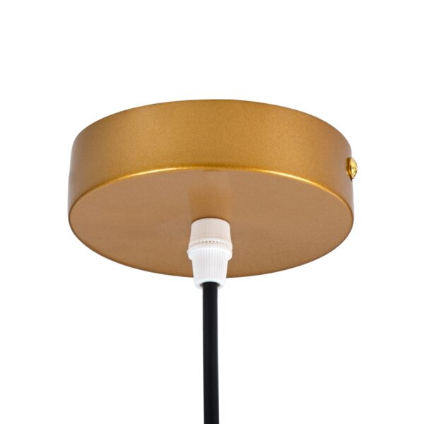 GloboStar® HAMBURG 00590 Μοντέρνο Κρεμαστό Φωτιστικό Οροφής Μονόφωτο 1 x G9 Χρυσό Μεταλλικό Γυάλινο Μπάλα Μ20 x Π15 x Υ40cm