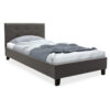 Bed Mago pakoworld in dark grey fabric 100x200cm 006-000036