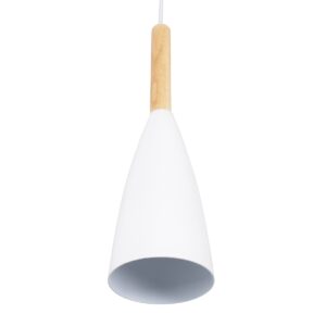 GloboStar® DILLON 00629 Μοντέρνο Κρεμαστό Φωτιστικό Οροφής Πολύφωτο 6 x E27 Λευκό Μεταλλικό Καμπάνα Φ52 x Υ130cm