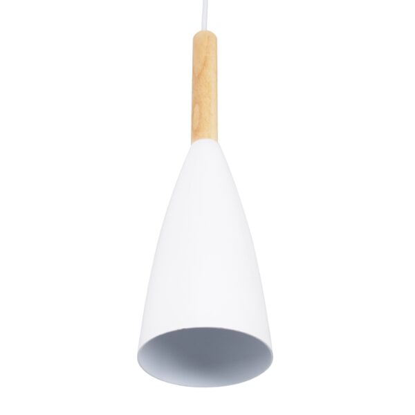 GloboStar® DILLON 00629 Μοντέρνο Κρεμαστό Φωτιστικό Οροφής Πολύφωτο 6 x E27 Λευκό Μεταλλικό Καμπάνα Φ52 x Υ130cm