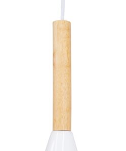 GloboStar® DILLON 00629 Μοντέρνο Κρεμαστό Φωτιστικό Οροφής Πολύφωτο 6 x E27 Λευκό Μεταλλικό Καμπάνα Φ52 x Υ130cm