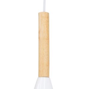 GloboStar® DILLON 00629 Μοντέρνο Κρεμαστό Φωτιστικό Οροφής Πολύφωτο 6 x E27 Λευκό Μεταλλικό Καμπάνα Φ52 x Υ130cm