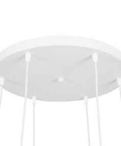 GloboStar® DILLON 00629 Μοντέρνο Κρεμαστό Φωτιστικό Οροφής Πολύφωτο 6 x E27 Λευκό Μεταλλικό Καμπάνα Φ52 x Υ130cm