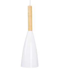 GloboStar® DILLON 00631 Μοντέρνο Κρεμαστό Φωτιστικό Οροφής Τρίφωτο Λευκό Μεταλλικό Πλέγμα Μ54 x Π14 x Υ130cm