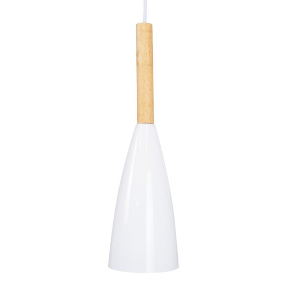 GloboStar® DILLON 00631 Μοντέρνο Κρεμαστό Φωτιστικό Οροφής Τρίφωτο Λευκό Μεταλλικό Πλέγμα Μ54 x Π14 x Υ130cm