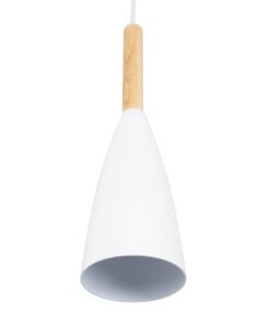 GloboStar® DILLON 00631 Μοντέρνο Κρεμαστό Φωτιστικό Οροφής Τρίφωτο Λευκό Μεταλλικό Πλέγμα Μ54 x Π14 x Υ130cm