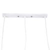 GloboStar® DILLON 00631 Μοντέρνο Κρεμαστό Φωτιστικό Οροφής Τρίφωτο Λευκό Μεταλλικό Πλέγμα Μ54 x Π14 x Υ130cm