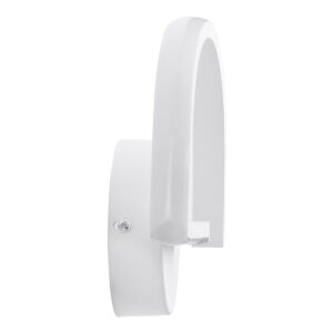 GloboStar® BREYA 00637 Μοντέρνο Φωτιστικό Τοίχου Απλίκα Μεταλλικό Λευκό LED 10W 1000lm AC 230V Φυσικό Λευκό 4500K Μ25 x Π17 x Υ4.5cm