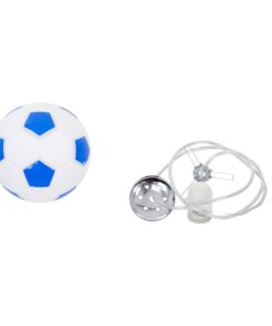 GloboStar® FOOTBALL 00644 Μοντέρνο Κρεμαστό Παιδικό Φωτιστικό Οροφής Μονόφωτο 1 x E27 Γαλάζιο Λευκό Γυάλινο Φ15 x Υ18cm