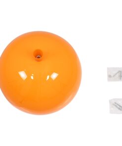 GloboStar® BALLOON 00650 Μοντέρνο Παιδικό Φωτιστικό Οροφής Μονόφωτο Πορτοκαλί Πλαστικό Μπάλα Φ30 x Υ33cm