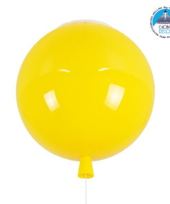 GloboStar® BALLOON 00651 Μοντέρνο Παιδικό Φωτιστικό Οροφής Μονόφωτο Κίτρινο Πλαστικό Μπάλα Φ30 x Υ33cm
