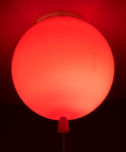 GloboStar® BALLOON 00652 Μοντέρνο Παιδικό Φωτιστικό Οροφής Μονόφωτο Κόκκινο Πλαστικό Μπάλα Φ30 x Υ33cm