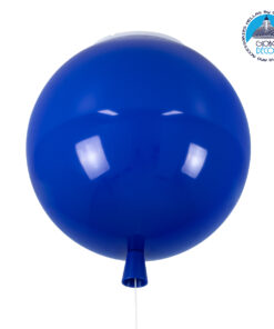 GloboStar® BALLOON 00654 Μοντέρνο Παιδικό Φωτιστικό Οροφής Μονόφωτο Μπλε Πλαστικό Μπάλα Φ30 x Υ33cm