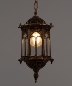 GloboStar® DARCY 00656 Vintage Κρεμαστό Φωτιστικό Οροφής Μονόφωτο 1 x E27 Μπρούτζινο Μεταλλικό Πλέγμα Φ15.5 x Y32.5cm