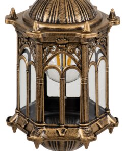 GloboStar® DARCY 00656 Vintage Κρεμαστό Φωτιστικό Οροφής Μονόφωτο 1 x E27 Μπρούτζινο Μεταλλικό Πλέγμα Φ15.5 x Y32.5cm