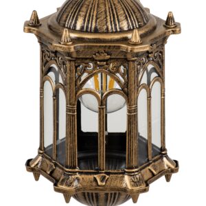 GloboStar® DARCY 00656 Vintage Κρεμαστό Φωτιστικό Οροφής Μονόφωτο 1 x E27 Μπρούτζινο Μεταλλικό Πλέγμα Φ15.5 x Y32.5cm