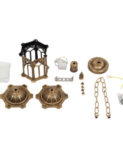 GloboStar® DARCY 00656 Vintage Κρεμαστό Φωτιστικό Οροφής Μονόφωτο 1 x E27 Μπρούτζινο Μεταλλικό Πλέγμα Φ15.5 x Y32.5cm