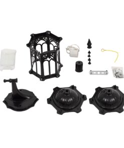 GloboStar® DARCY 00657 Vintage Φωτιστικό Τοίχου Απλίκα Μονόφωτο Μαύρο Μεταλλικό Πλέγμα Φ15.5 x Y34.5cm